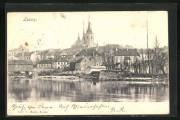 AK Laun / Louny, Flusspartie Am Stadtrand  - Tchéquie