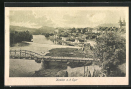 AK Kaaden / Kadan, Egerpartie Mit Häusern In Fluss Nähe  - Tchéquie