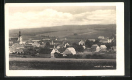 AK Gross Tschernitz, Panorama Mit Kirche  - Tschechische Republik