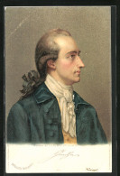 Lithographie Bildnis Von Johann Wolfgang Von Goethe  - Ecrivains