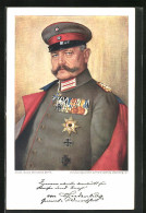 Künstler-AK Paul Von Hindenburg In Uniform Mit Abzeichen  - Historische Persönlichkeiten