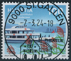 Suisse - 2024 - Schifffahrt Bodensee - Ersttag Voll Stempel ET - Gebruikt