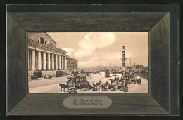 AK St. Petersbourg, La Bourse, Pferdebahnen An Der Börse  - Rusia