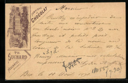 Vorläufer-Lithographie Neuchatel, 1891, Fabrique De Chocolat Suchard No. 5  - Culturas
