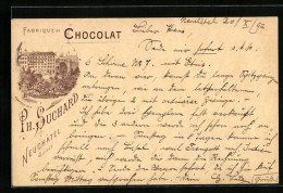 Vorläufer-Lithographie Neuchatel, 1892, Fabrique De Chocolat Suchard No. 3  - Landbouw
