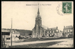 CPA Liomer, La Place De L`Eglise  - Other & Unclassified