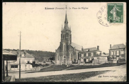 CPA Liomer, La Place De L`Eglise  - Autres & Non Classés