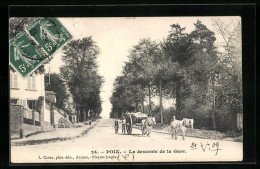 CPA Poix, La Descente De La Gare  - Autres & Non Classés