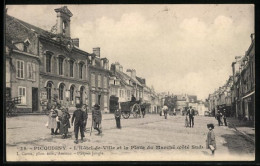 CPA Picquigny, L`Hôtel-de-Ville Et La Place Du Marché Côté Sud  - Picquigny