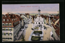 AK Kempten /Allgäu, Rathausplatz Aus Der Vogelschau  - Kempten