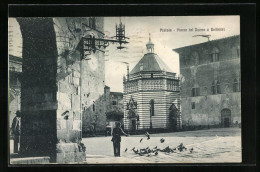 Cartolina Pistoia, Plazza Del Duomo E Battistero  - Pistoia