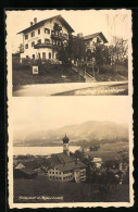 AK Gmund A. Tegernsee, Gasthof Oberstöger, Kirche Gegen See  - Tegernsee