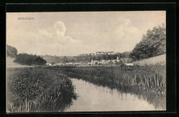 AK Möhren, Flusspartie Mit Blick Auf Den Ort  - Other & Unclassified