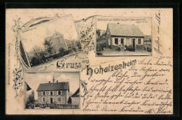 CPA Hohatzerheim, Wirtschaft Zur Schönen Aussicht, Wallfahrtskirche, Schulhaus  - Other & Unclassified