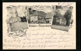 CPA Pulversheim, Restaurant Friedmann, L'Église  - Other & Unclassified