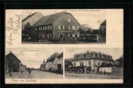 CPA Biesheim, Gasthaus Ww. Pauline Schweitzer, Dorfstrasse, Post  - Autres & Non Classés