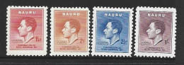 Nauru 1937 KGVI Coronation Set Of 4 MLH - Nauru