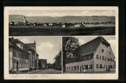 AK Urloffen, Gasthaus Zur Krone, Strassenpartie Mit Volksbank, Panorama  - Autres & Non Classés