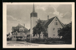 AK Laupheim, Evang. Kirche Mit Pfarrhaus  - Sonstige & Ohne Zuordnung