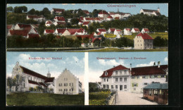 AK Oberelchingen, Klosterbrauerei V. J. Eisenlauer, Klosterkirche Mit Pfarrhof  - Sonstige & Ohne Zuordnung