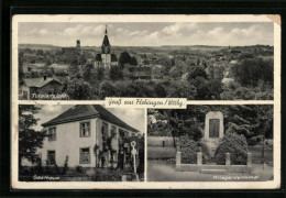 AK Flehingen /Wttbg., Gasthaus Eintracht, Kriegerdenkmal  - Other & Unclassified