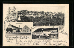 AK Oberelchingen, Klosterbrauerei Und Gasthof Von J. Eisenlauer, Klosterkirche Mit Pfarrhof  - Sonstige & Ohne Zuordnung