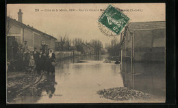 CPA Neuilly-Plaisance, Crue De La Marne 1910, Rue Du Canal, Inondation  - Neuilly Sur Marne