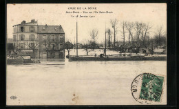 CPA Saint-Denis, Vue Sur I`le Saint -Denis, Inondations De Janvier 1910, Inondation  - Saint Denis