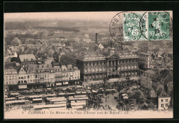 CPA Cambrai, La Mairie Et La Place D`Armes Vues Du Beffroi  - Cambrai