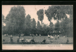 CPA Flers-le-Sart, Maison Charvet, Equipes De Jeunes  - Autres & Non Classés