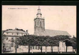 CPA Glageon, Mairie Et Eglise  - Other & Unclassified