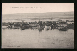 CPA Portejoie, Inondation De 1910, Vue Générale, Inondation  - Other & Unclassified