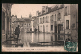 CPA Vernon, Inondations De 1910, La Rue Carnot, 2, Vue De La Rue Bei Inondation  - Vernon