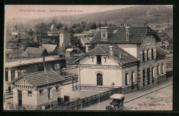 CPA Charleval, Vue D`ensemble Sur La Gare, La Gare  - Altri & Non Classificati