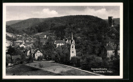 AK Tautenburg I. Thür., Ortspartie Mit Kirche  - Otros & Sin Clasificación