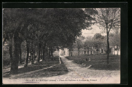 CPA Oulchy-le-Chateau, Place Du Château Et Avenue Du Prieuré  - Other & Unclassified