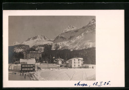 Foto-AK Arosa, Ortspartie Im Schnee  - Arosa