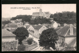 CPA Oulchy-le-Chateau, Rue Du Pont Et De La Gare  - Andere & Zonder Classificatie