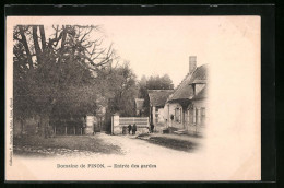 CPA Pinon, Domaine, Entrée Des Gardes  - Sonstige & Ohne Zuordnung