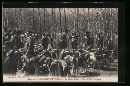 CPA Villers-Cotterets, Le Foret, La Chasse à Courre, En Attendant L'attaque  - Villers Cotterets