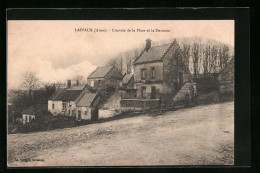 CPA Laffaux, L`entrée De La Place Et La Descente  - Sonstige & Ohne Zuordnung