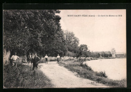 CPA Mont-Saint-Père, Un Bord De Marne En 1919  - Other & Unclassified