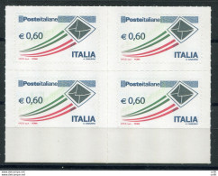Poste Italiane  0,60 Varietà Stampa Del Verde Del Tricolore Velata E Striata - Variedades Y Curiosidades