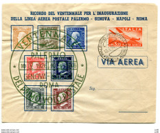 20 Ann. Inaugurazione Linea Aerea Palermo/Genova/Napoli/Roma - Airmail