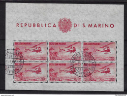 1961 SAN MARINO, Posta Aerea Foglietto 1.000 Lire Elicottero, 6/7/1961 - FDC - Other & Unclassified