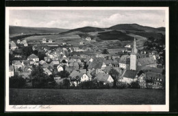 AK Meschede A. D. Ruhr, Teilansicht Mit Kirche  - Meschede