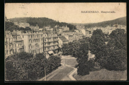 AK Marienbad, Hauptstrasse Mit Bäumen  - Tschechische Republik