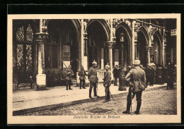 AK Deutsche Wache In Brüssel, Deutsche Besetzung  - Guerre 1914-18