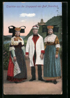 AK Bad Nenndorf, Junger Mann Und Zwei Frauen In Tracht  - Costumes