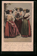 AK Minden I. W., Drei Frauen In Tracht  - Costumes